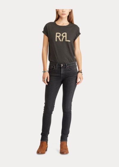 Calças De Ganga Ralph Lauren Stretch Skinny Mulher 86542-TMGI